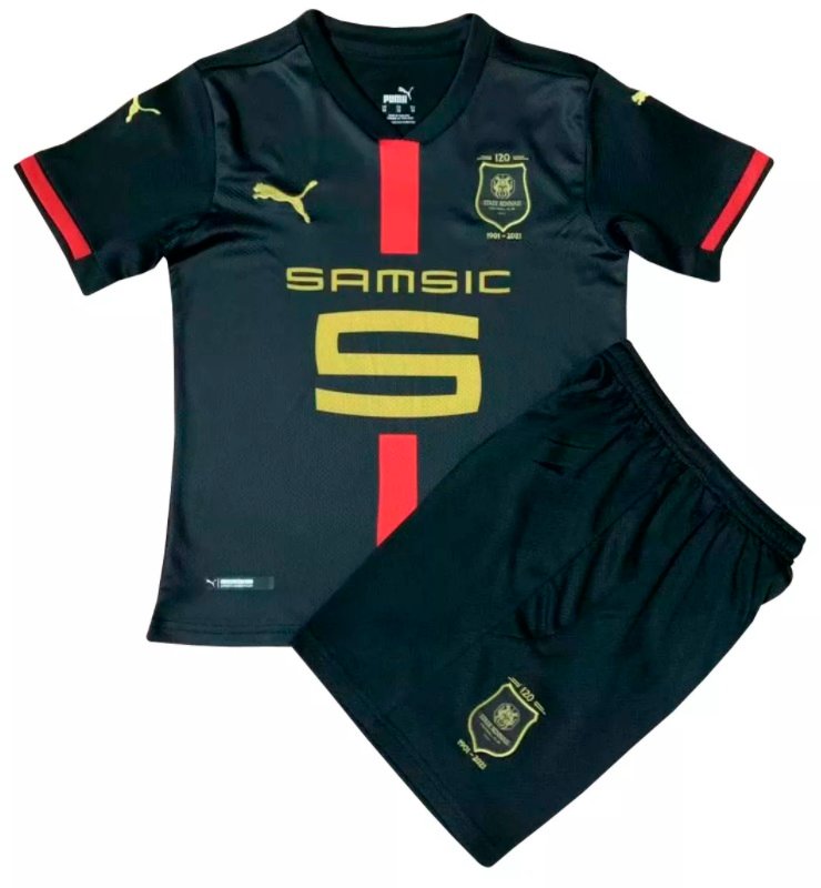 Kit infantil Rennes 2020 2021 Puma oficial 120 anos